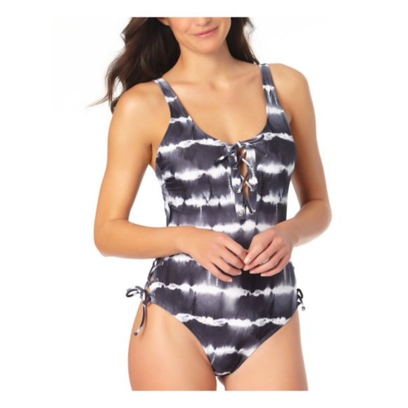 California Waves Tie-Dyed One-Piece Swimsuit - Picture 1 of 4